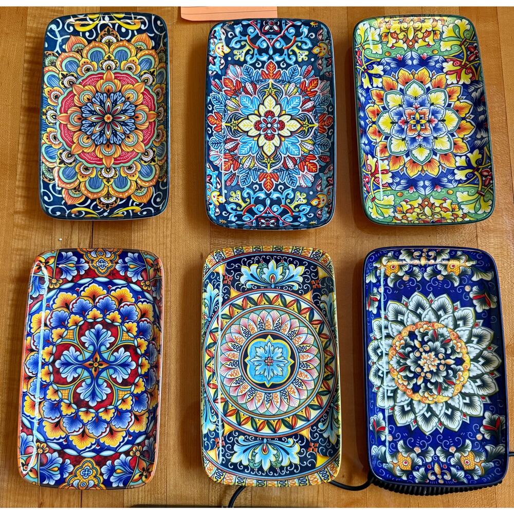Bohemian Porcelain Plate 8.5”x5” for Food, Jewelry, Crystals Select Color New